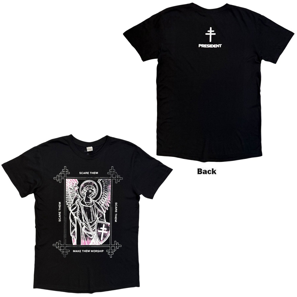President - Angel Mens Tshirt - Black